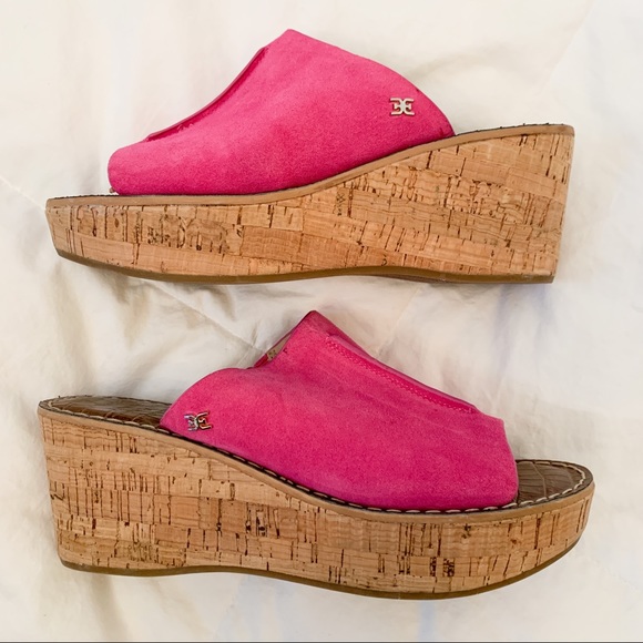 Sam Edelman Shoes - Sam Edelman Pink Wedge Sandals Sz. 7.5
